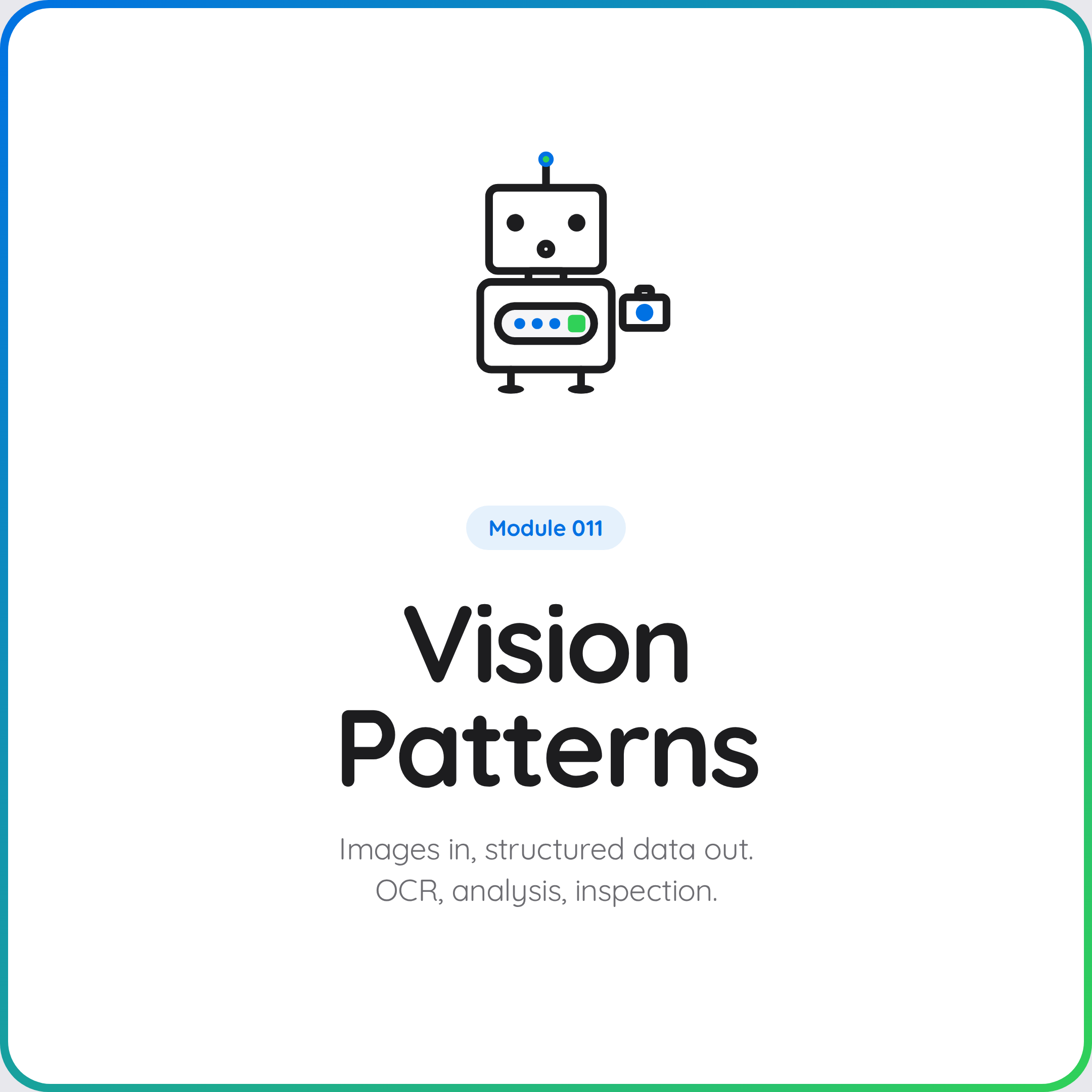 Coming Soon: Vision Patterns