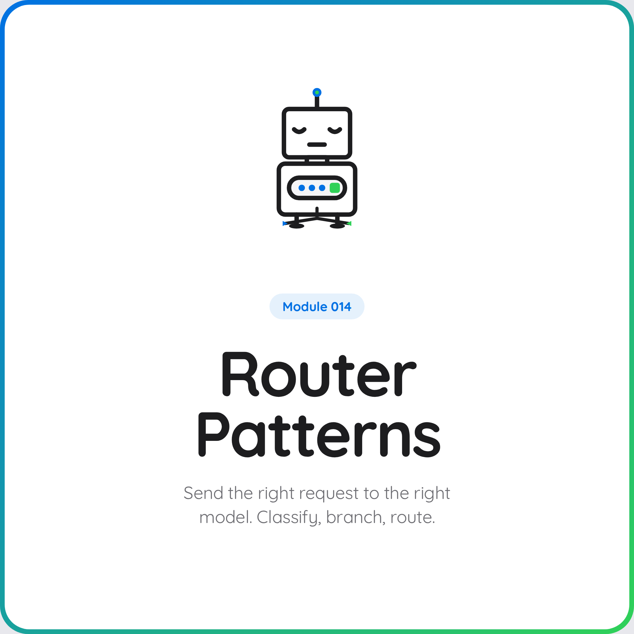 Coming Soon: Router Patterns